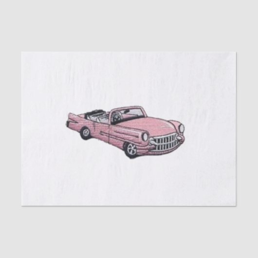 Roze Cadillac Tissuepapier (Voorkant)