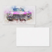 Roze Cadillac Visitekaartje (Voorkant / Achterkant)