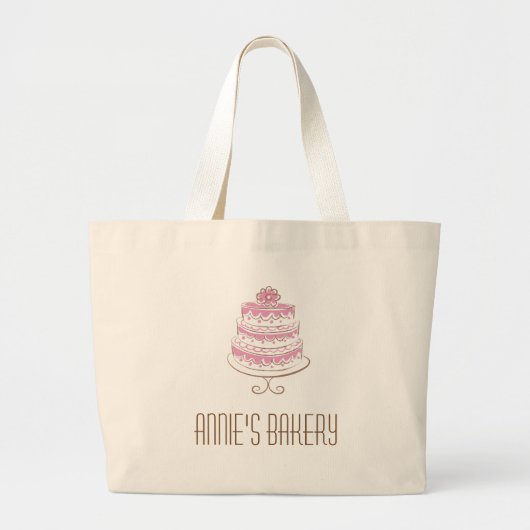 Roze Cake Art Custom Gifts Logo Bag Tas (Voorkant)