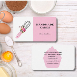 Roze Cake Gebak Chef Bakkerij Visitekaartje