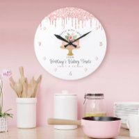 Roze Cake Glitter Druppels Moderne Chic Bakkerij