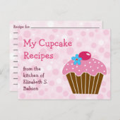 Roze cake Recipe Briefkaart (Voorkant / Achterkant)