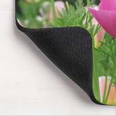 Roze Californische klaprozen Muismat (Hoek)