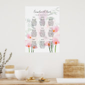 Roze Calla Lelie ZITPLAAT 9 Tafel Schuim Board Poster (Keuken)