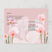 Roze Calla Lily Boeket Bruiloft RSVP (Achterkant)