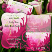 Roze Calla Lily Flower Wedding RSVP