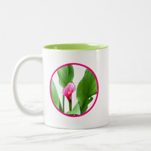 Roze Calla Lily Tweekleurige Koffiemok
