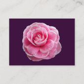 Roze Camelia 2 - Donker Paars Visitekaartje (Achterkant)