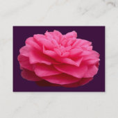 Roze Camelia 3 - Donker Paars Visitekaartje (Achterkant)
