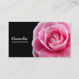 Roze Camelia II - Zwart Visitekaartje