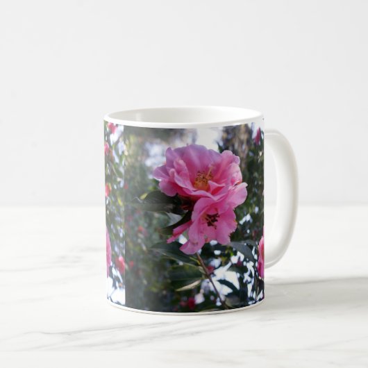 Roze Camellia #2 Mok (Voorkant rechts)