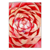 Roze Camellia abstract kunstschilderij (Voorkant)
