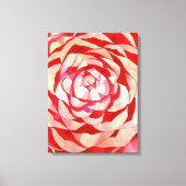 Roze Camellia abstract kunstschilderij Canvas Afdruk (Voorkant)