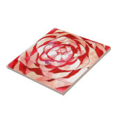 Roze Camellia abstract kunstschilderij Tegeltje (Zijkant)