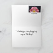 Roze Camellia bloem Verjaardag Kaart (Binnen)