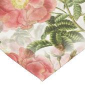 Roze Camellia Floral Pattern Korte Tafelloper (Hoek)