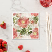 Roze Camellia Floral Pattern Servet (Insitu)