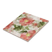 Roze Camellia Floral Pattern Tegeltje (Zijkant)