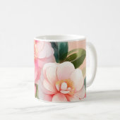 Roze Camellia Flowers Koffiemok (Voorkant rechts)