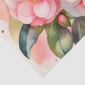 Roze Camellia Flowers Tissuepapier (Detail)