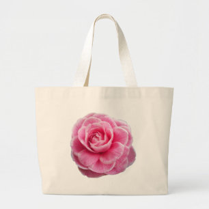 Roze Camellia Grote Tote Bag