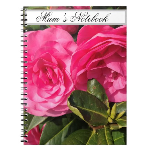 Roze Camellia Notitieboek (Voorkant)