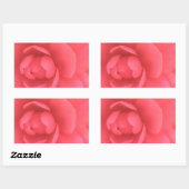 Roze Camellia Rechthoekige Sticker (Vel)