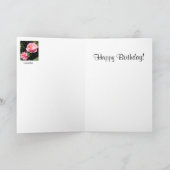 Roze Camellia Verjaardag Kaart (Binnen)