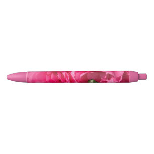 Roze Camellia Zwarte Inkt Pen