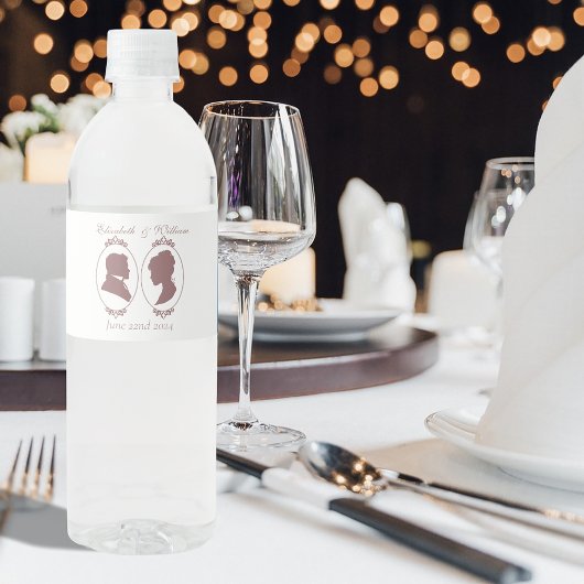 Roze Cameos Regency Waterfles Etiket