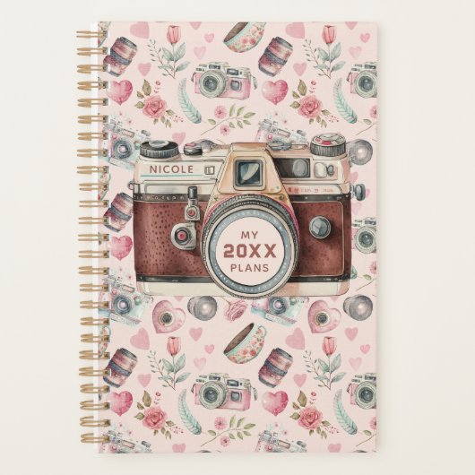 Roze  camera planner (Voorkant)