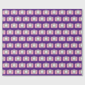 roze camera ' s op paars cadeaupapier (Vlak)