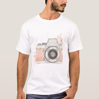 roze camera t-shirt