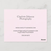  roze camera-Waterverf Briefkaart (Achterkant)