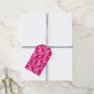Roze Camo Adventure Sterkte Haar Plezier Cadeaulabel