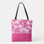 Roze Camo (Camouflage) | Gepersonaliseerd Tote Bag (Achterkant)