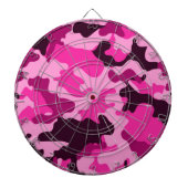 Roze Camo Dartboard Dartbord (Voorkant)