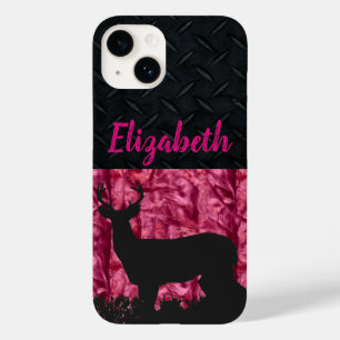 Roze Camo Deer Women's Name Hunting Case-Mate iPhone 14 Hoesje