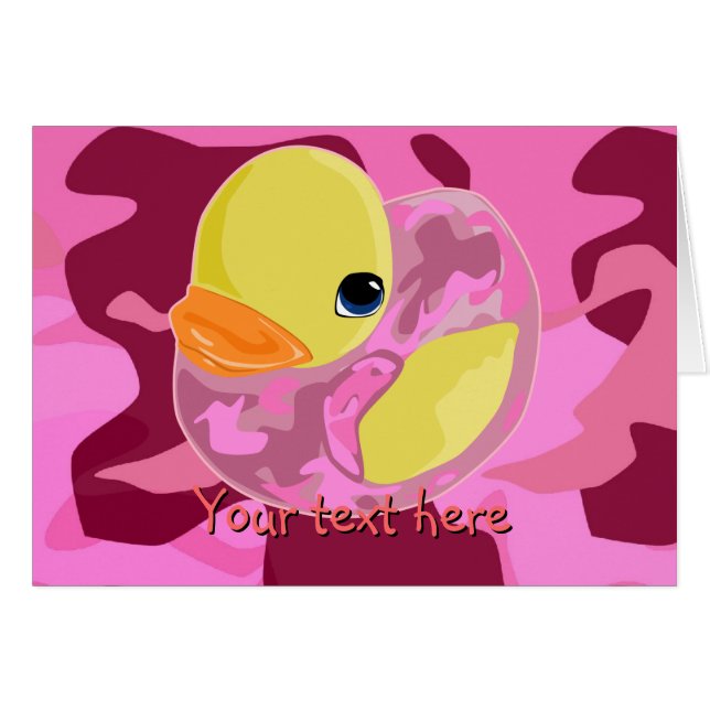 Roze Camo Ducky (Voorkant Horizontaal)