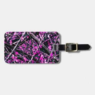 Roze Camo "Echt" Bagagelabel