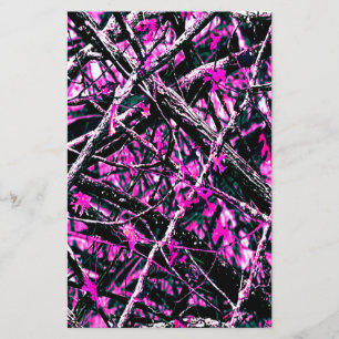 Roze Camo "Echt" Briefpapier