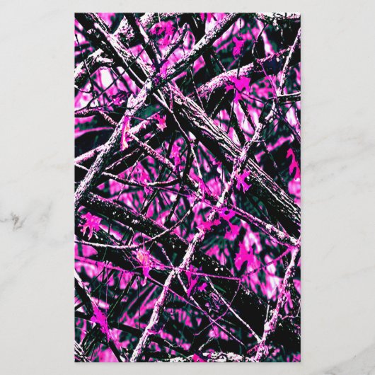 Roze Camo "Echt" Briefpapier (Voorkant)