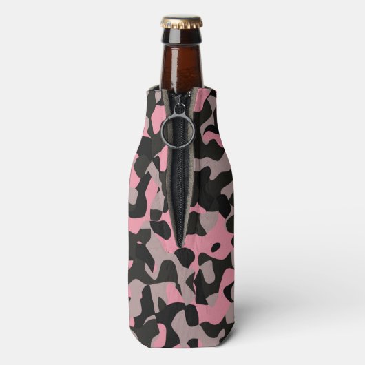 Roze Camo Flesjeskoeler (Fles Achterkant)