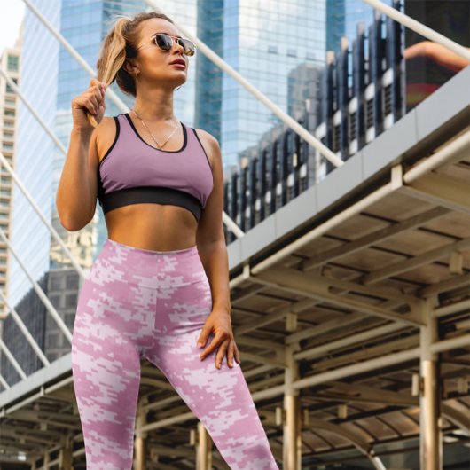 Roze Camo Girly Camouflage Leggings