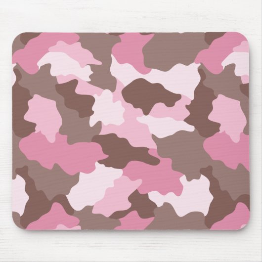 Roze Camo Girly Camouflage Muismat (Voorkant)