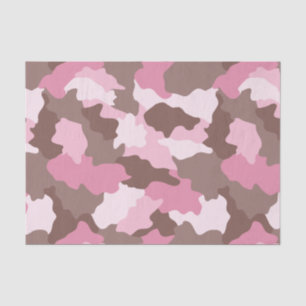 Roze Camo Girly Camouflage Patroon Tissuepapier