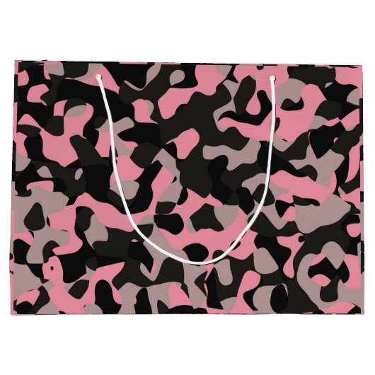 Roze Camo Groot Cadeauzakje (Achterkant)