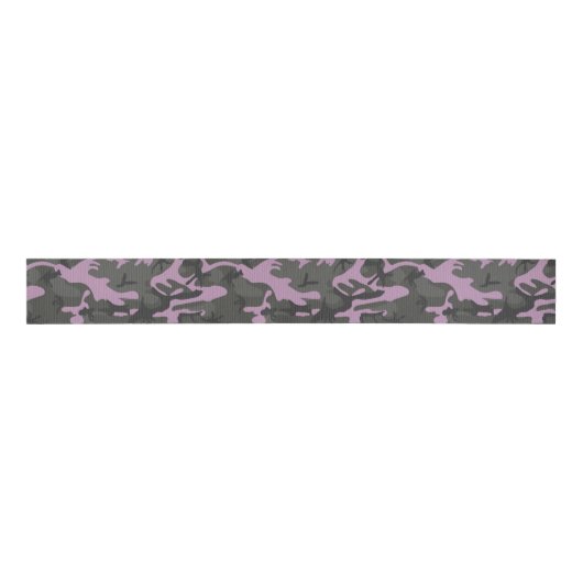 Roze Camo Grosgrain Lint (Voorkant)