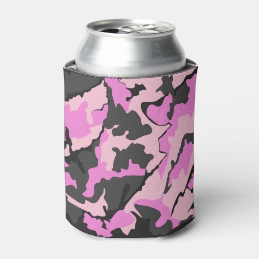 Roze Camo Koelbox Blikjeskoeler (Blikje Voorkant)