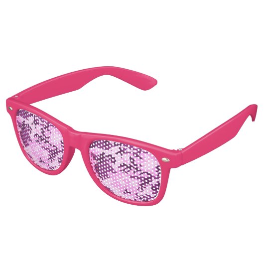 Roze Camo Lens Sunbries/Shades Retro Zonnebril (Gekanteld)